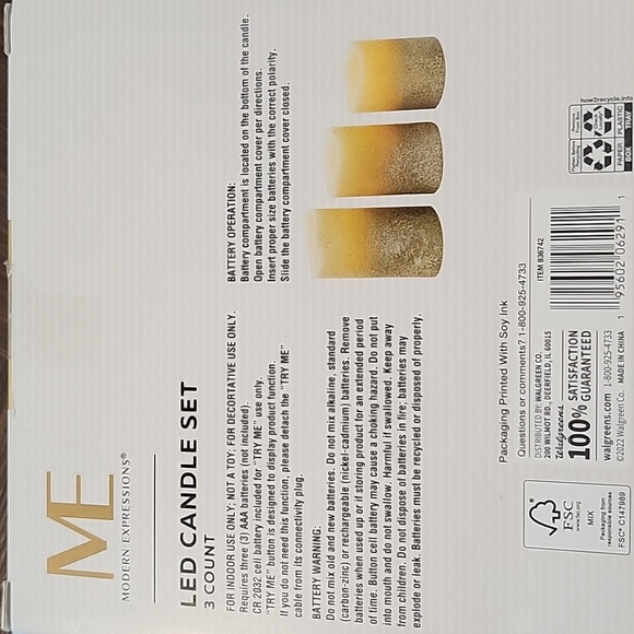 3pc. Led candle set - Picture 5 of 6